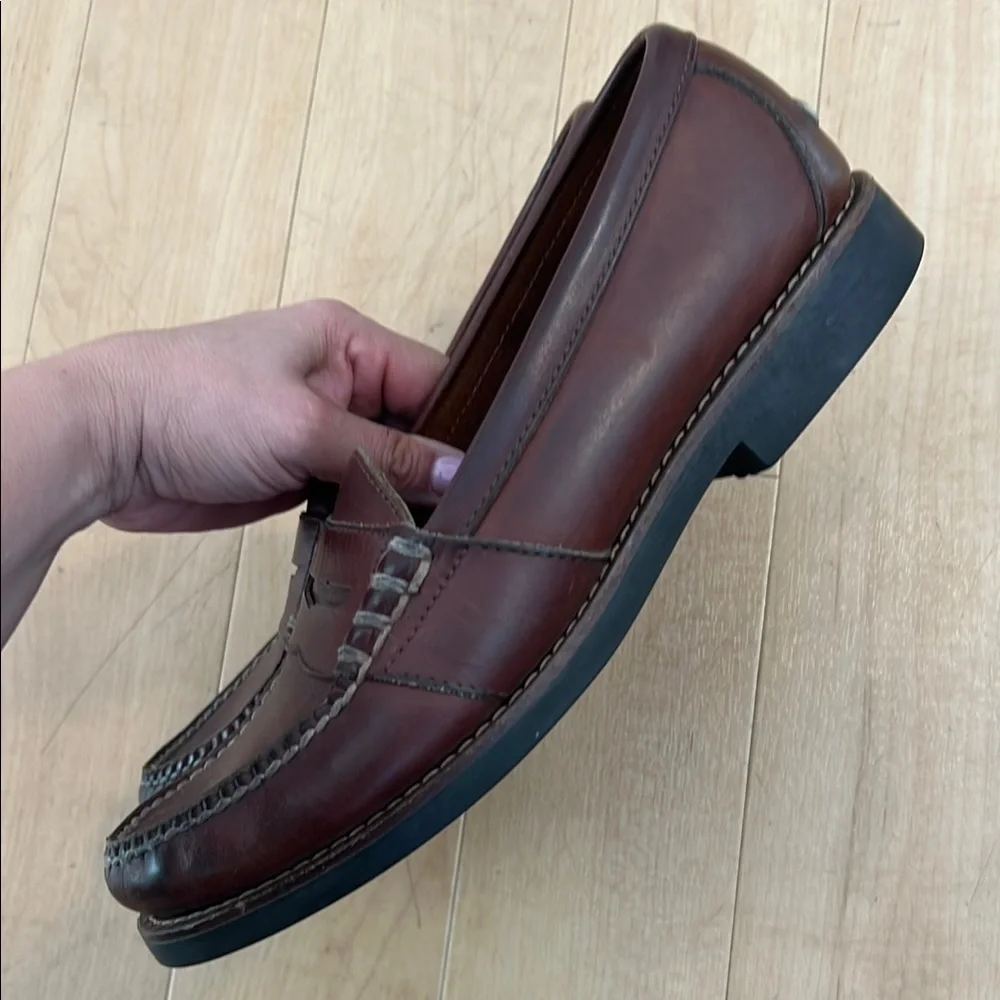 Polo by Ralph Lauren Rich Brown Leather Slip-Ons 9 - Picture 7 of 14